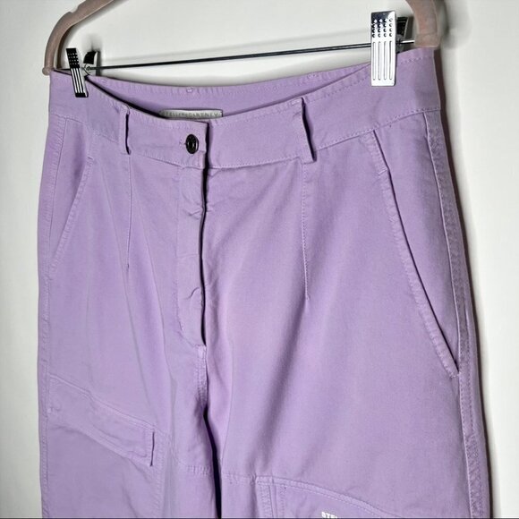 Stella McCartney Purple 2001 Pants Straight Leg Cropped Utility High Rise Size 6 - Picture 4 of 15
